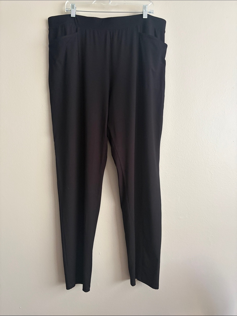 Miik Reed High Waisted Straight Leg Bamboo Pants Black XXL